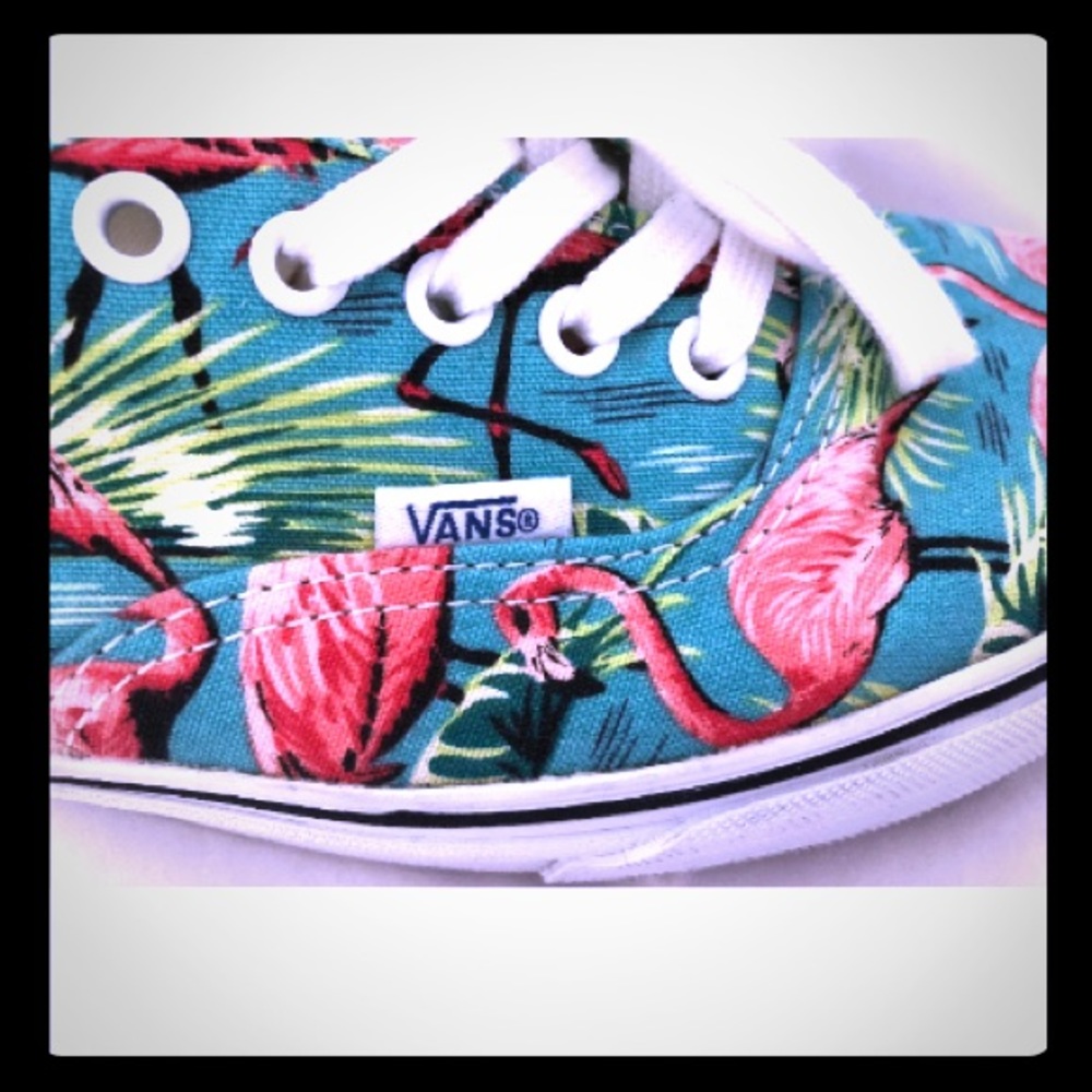 Men 11 OFF THE WALL VANS FLAMINGO BIRD LACE UP